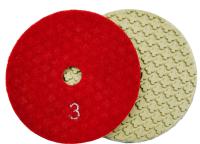Алмазные гибкие шлифовальные круги КРЕСТИК Pads 5-STEP №3 D100