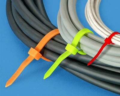 Стяжки нейлоновые 7.6x350мм хомуты 50шт.черные